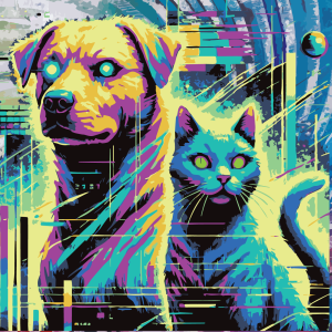 Cyberpunk glitchcore Bad Bella and Tyson