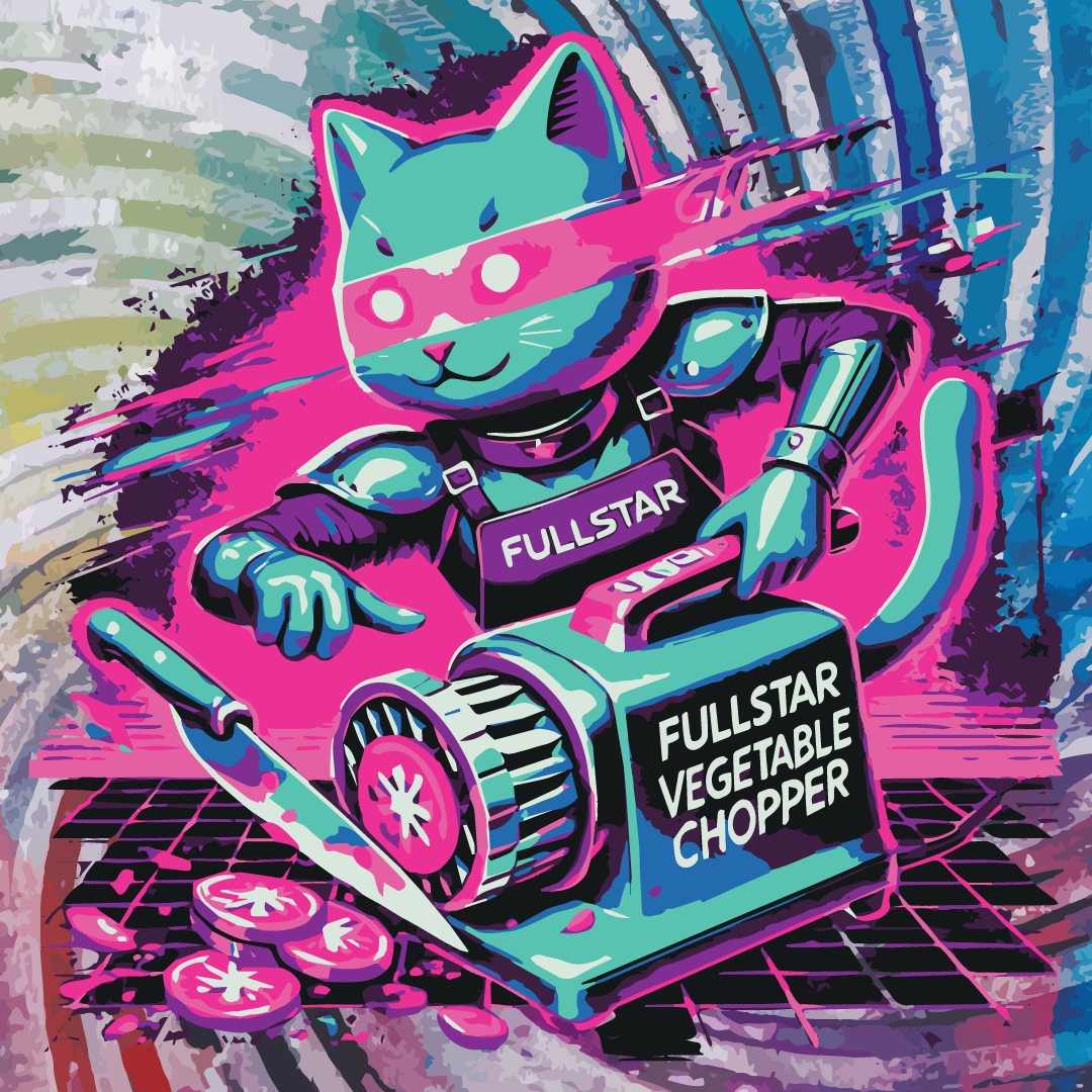 Glitchcore Bad Bella using the Fullstar Vegetable Chopper.