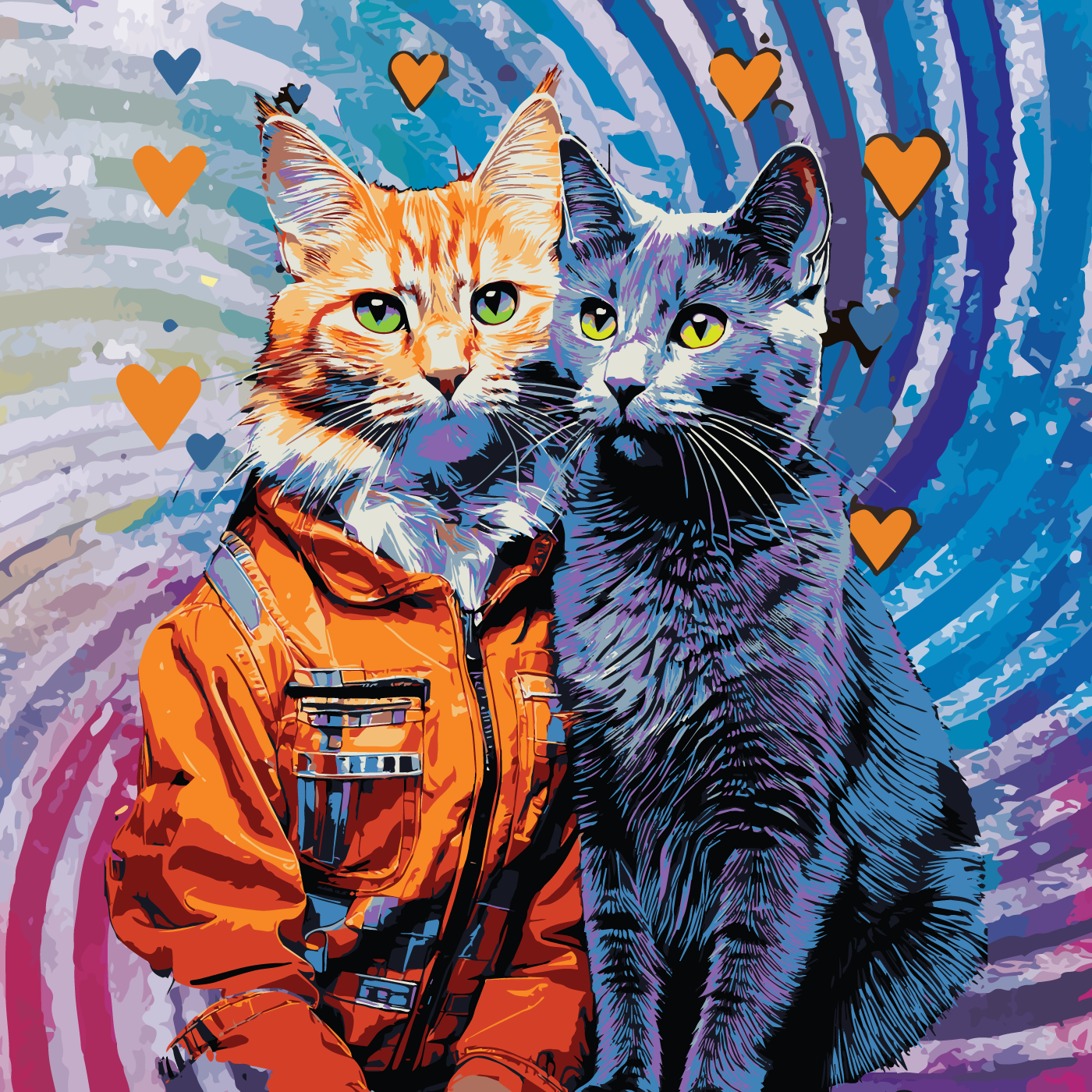 Georgie Lugh and Bad Bella snuggle.