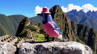 Mr. B. in a hat in Machu Picchu.